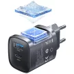 USAMS hálózati töltő CC290 T66 45W GaN 1xUSB-A 1xUSB-C , ezüst
