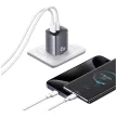 USAMS hálózati töltő CC290 T66 45W GaN 1xUSB-A 1xUSB-C , ezüst