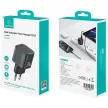 USAMS hálózati töltő JO Series CC260 20W USB-C + 1m USB-C/USB-C kábel, fehér