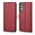 iCarer Haitang bőr oldalra nyíló tok Bőr tok Samsung Galaxy S22 Plus oldalra nyíló tok ház tok, piros
