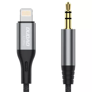   Dudao audio cable Lightning - mini jack 3.5mm 1m gray (L11PRO)