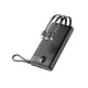 VEGER powerbank 10 000 mAh beépített kábelekkel Micro USB/USB-C/Lightning C10 (W1116), fekete