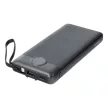 VEGER powerbank 10 000 mAh beépített kábelekkel Micro USB/USB-C/Lightning C10 (W1116), fekete