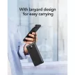 VEGER powerbank 10 000 mAh beépített kábelekkel Micro USB/USB-C/Lightning C10 (W1116), fekete