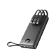 VEGER powerbank 20 000 mAh beépített kábelekkel Micro USB/USB-C/Lightning C20 (W2047), fekete