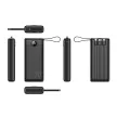 VEGER powerbank 20 000 mAh beépített kábelekkel Micro USB/USB-C/Lightning C20 (W2047), fekete