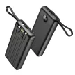 VEGER powerbank 20 000 mAh beépített kábelekkel Micro USB/USB-C/Lightning C20 (W2047), fekete