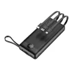 VEGER powerbank 20 000 mAh beépített kábelekkel Micro USB/USB-C/Lightning C20 (W2047), fekete