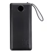VEGER powerbank 20 000 mAh beépített kábelekkel Micro USB/USB-C/Lightning C20 (W2047), fekete