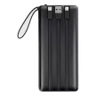 VEGER powerbank 20 000 mAh beépített kábelekkel Micro USB/USB-C/Lightning C20 (W2047), fekete