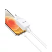 VEGER hálózati töltő USB A + Type C PD QC3.0 3A 30W VLS302U, fehér
