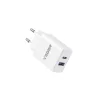 VEGER hálózati töltő USB A + Type C PD QC3.0 3A 30W VLS302U, fehér