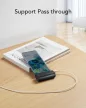 VEGER powerbank 5000 mAh beépített csatlakozóval USB-C PD QC3.0 3A 20W PlugOn (W0556), fekete