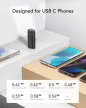VEGER powerbank 5000 mAh beépített csatlakozóval USB-C PD QC3.0 3A 20W PlugOn (W0556), fekete