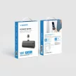 VEGER powerbank 5000 mAh beépített csatlakozóval USB-C PD QC3.0 3A 20W PlugOn (W0556), fekete