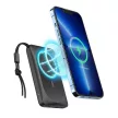 VEGER powerbank 10 000 mAh indukciós töltéssel MagSafe PD QC3.0 2A 20W MagOn (VP1151/W1151), fehér