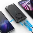 VEGER powerbank 10 000 mAh vezeték nélküli töltővel MagSafe PD QC3.0 3A 22,5W MagMulti (W1156), fekete