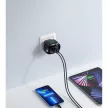 VEGER hálózati töltő USB + USB-C + vezeték nélküli töltő kompatibilis Apple Watch PD QC3.0 3A 25W W002E, fehér