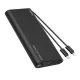 VEGER powerbank 25 000 mAh beépített kábellel Type C / Lightning PD 130W TCE130 (W2503), fekete