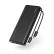 VEGER powerbank 25 000 mAh beépített kábellel Type C / Lightning PD 130W TCE130 (W2503), fekete