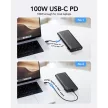 VEGER powerbank 25 000 mAh beépített kábellel Type C / Lightning PD 130W TCE130 (W2503), fekete