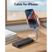 VEGER powerbank 25 000 mAh beépített kábellel Type C / Lightning PD 130W TCE130 (W2503), fekete