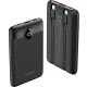 VEGER powerbank 10 000 mAh beépített kábelekkel USB-C/Lightning PD QC3.0 2A 22,5W C11 (W1170), fekete
