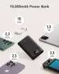 VEGER powerbank 10 000 mAh beépített kábelekkel USB-C/Lightning PD QC3.0 2A 22,5W C11 (W1170), fekete