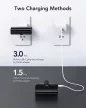 VEGER powerbank 5 000 mAh beépített csatlakozókkal Type C PlugOn PD QC3.0 3A 20W W0558, fekete