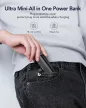 VEGER powerbank 5 000 mAh beépített csatlakozókkal Type C PlugOn PD QC3.0 3A 20W W0558, fekete