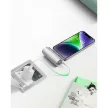 VEGER powerbank 5000 mAh beépített csatlakozóval USB-C PD QC3.0 2,4A 12W PlugOn (W0573), ezüst