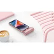 VEGER powerbank 5000 mAh beépített csatlakozóval USB-C PD QC3.0 2,4A 12W PlugOn (W0573), lila