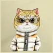 Nimmy Crossbody Cool&Cute 2.0 Cat válltáska, khaki