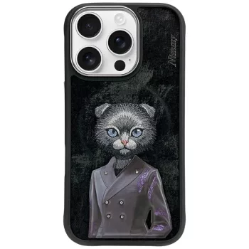   Nimmy Magnetic fashion cute pet MagSafe iPhone 16 Pro Max tok, fekete