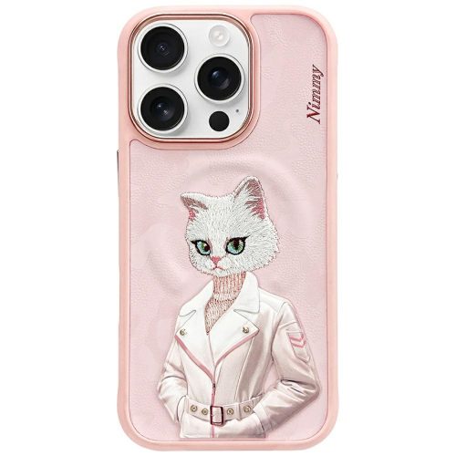 Nimmy Magnetic fashion cute pet MagSafe iPhone 16 Pro tok, rózsaszín