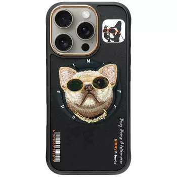 Nimmy Glasses Cool Cat iPhone 16 Pro Max tok, fekete