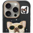 Nimmy Glasses Cool Cat iPhone 16 Pro Max tok, fekete