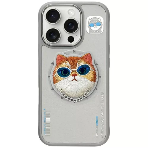 Nimmy Glasses Cool Cat iPhone 16 Pro Max tok, szürke