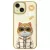 Nimmy Case iPhone 15 6.1" Cool&Cute 2.0 Cat tok, khaki