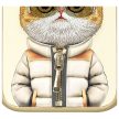 Nimmy Case iPhone 15 Pro 6.1" khaki Cool&Cute 2.0 Cat tok, khaki