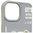 Nimmy Case iPhone 15 6.1" Cool&Cute 2.0 Bear tok, szürke