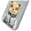 Nimmy Case iPhone 15 6.1" Cool&Cute 2.0 Bear tok, szürke