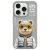Nimmy Case iPhone 15 Pro Max 6.7" Cool&Cute 2.0 Bear tok, szürke