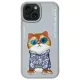 Nimmy Case iPhone 15 6.1" Glasses Cool Cat tok, szürke