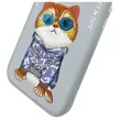 Nimmy Case iPhone 15 6.1" Glasses Cool Cat tok, szürke