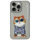 Nimmy Case iPhone 15 Pro Max 6.7" Glasses Cool Cat tok, szürke