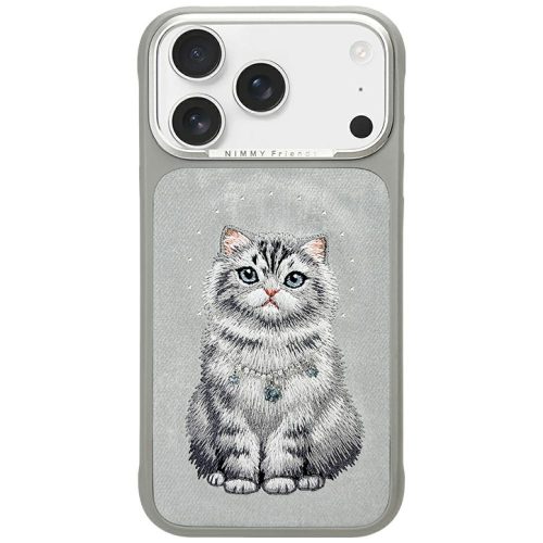 Nimmy Lucky Fashion Cat MagSafe iPhone 17 Pro tok, szürke