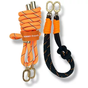   Set crossbody + handstrap Nimmy Cool&Cute 2.0 nyak- és csuklópánt, narancs-fekete