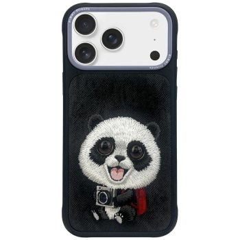 Nimmy Big Eyed Pet 2.0 Panda iPhone 17 Pro tok, fekete