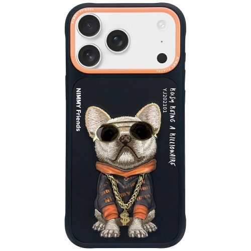 Nimmy Glasses Cool Dog iPhone 17 Pro tok, fekete